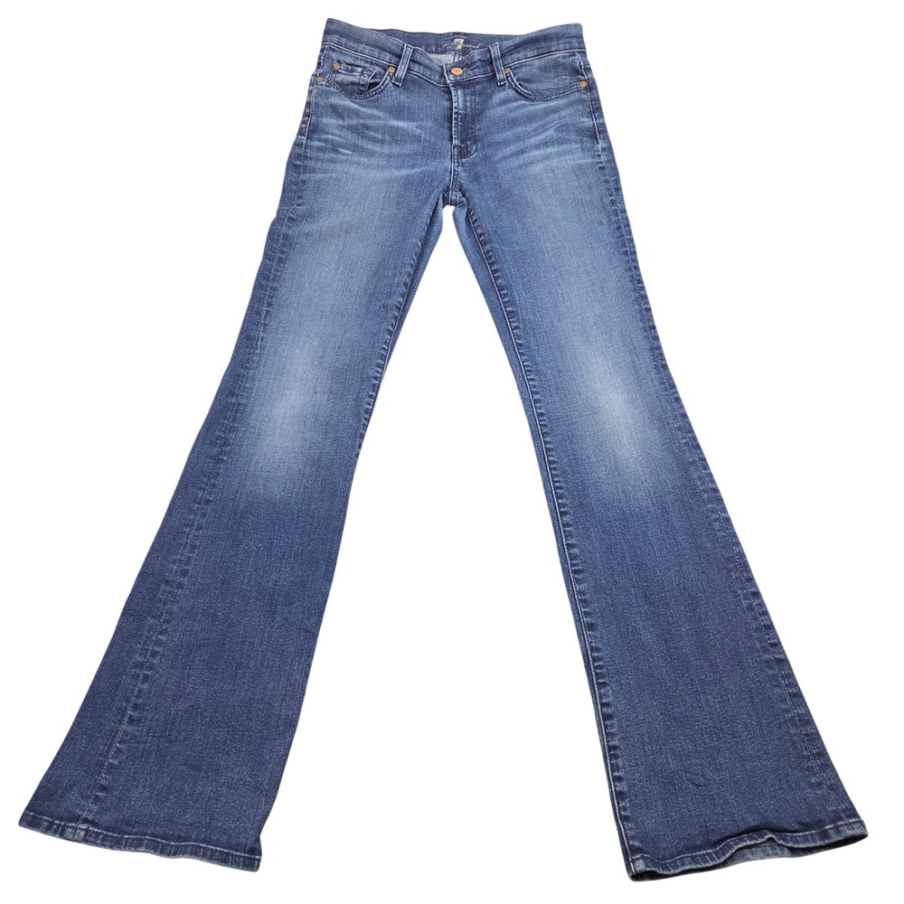 7 For All Mankind Bootcut Jeans Womens 28 Blue Stretch Flare Denim Y2K Designer